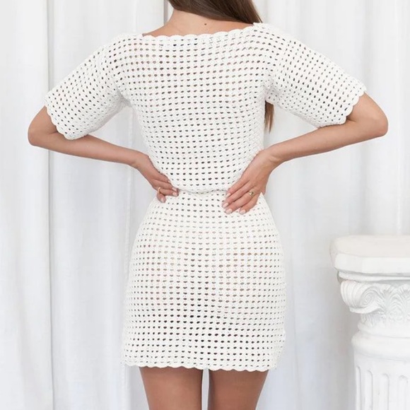 Isabelle Quinn Sofia Mini Dress Ivory - Picture 4 of 5
